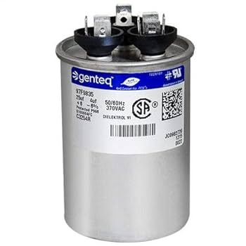 F75 70 Мサイズ GE Genteq Round Capacitor 25 4 uf MFD 370 Volt Z97F9835